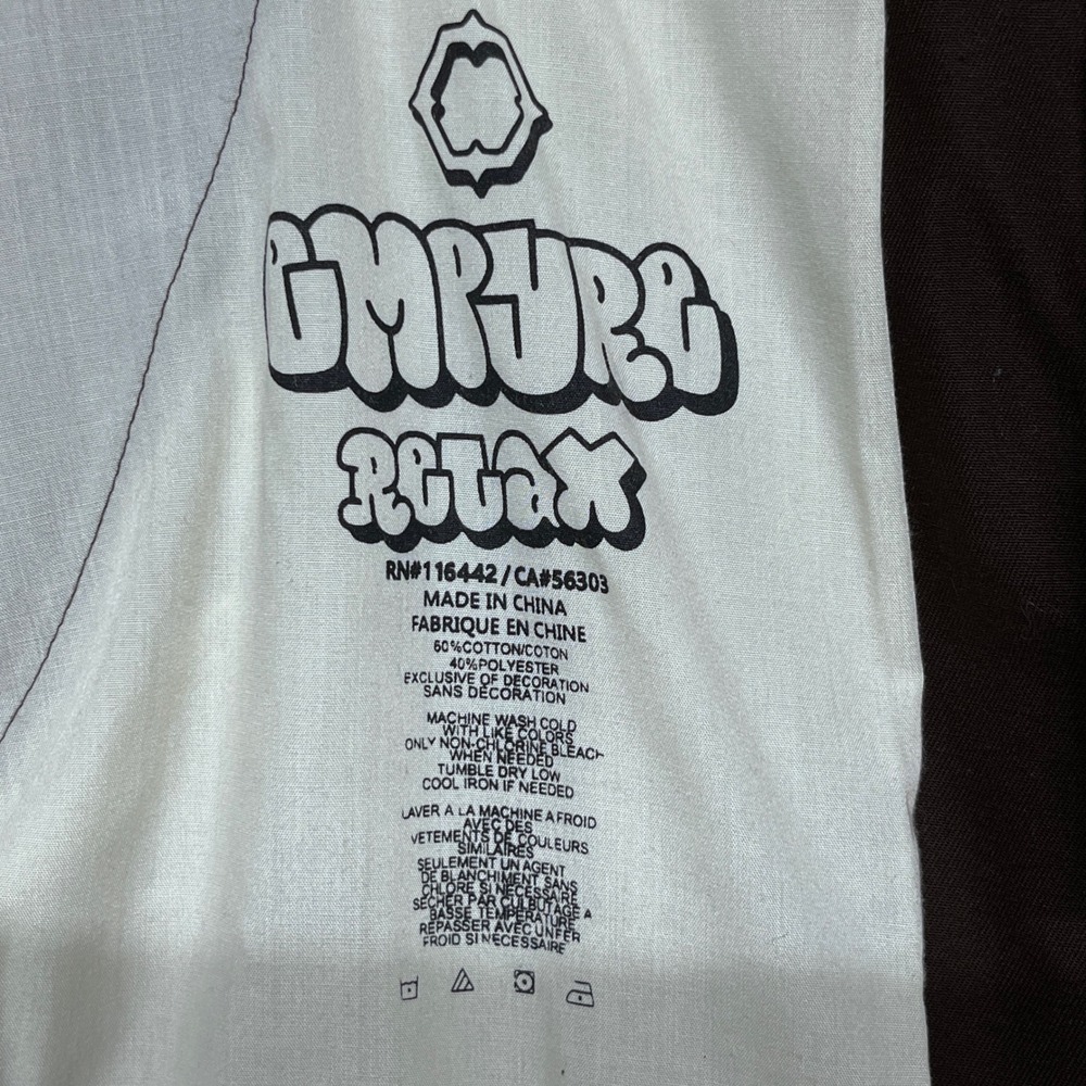 Empyre Cargo Pants Men 36 Brown Relax Relaxed Fit Utility Skater Streetwear 3740 - Picture 5 of 8